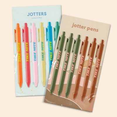 Custom Pen Packs - 6 Pack - Jotter