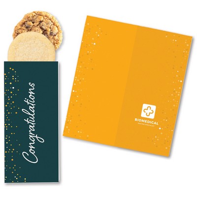 One Color Foil-Stamped Stock Congratulations Sweeter Cards with Homestyle Cookie Duo