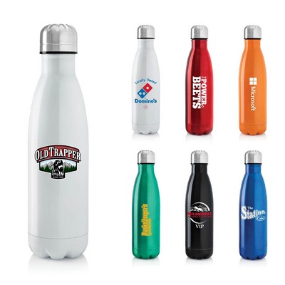 17 oz. Travel Stainless Steel Vacuum Insulated Thermos Bottle w/ Lid