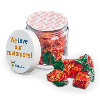 4 oz Jar of Invidually Wrapped Strawberry Filled Hard Candy