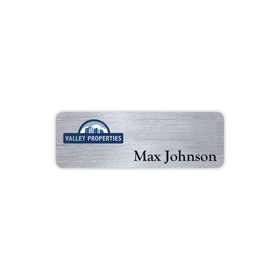 Hollywood Plastic Name Badge (Standard Size 1" x 3")