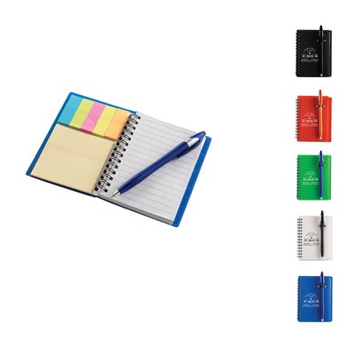 Jothaven 4.15 x 5.5 Translucent Plastic Spiral Journal with Pen