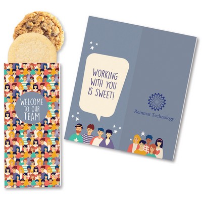 One Color Foil-Stamped Stock Welcome Sweeter Cards with Homestyle Cookie Duo