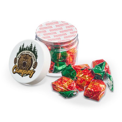 2 oz Jar of Invidually Wrapped Strawberry Filled Hard Candy